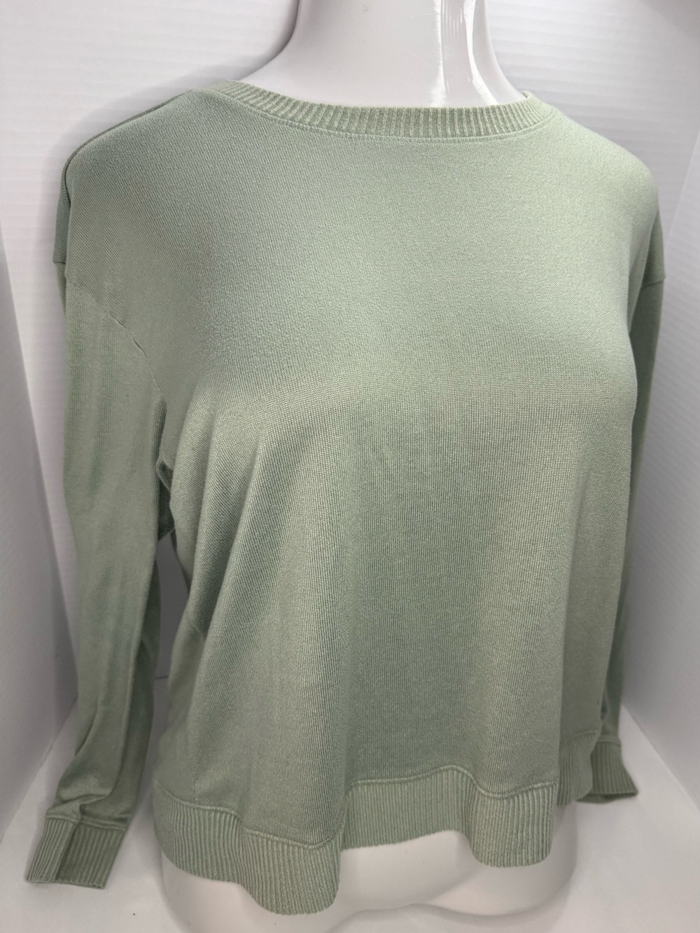 Honeydew USA Lightweight Crewneck Sweater in Sage Green